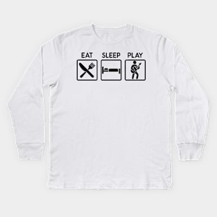 Eat Sleep Play Music Kids Long Sleeve T-Shirt